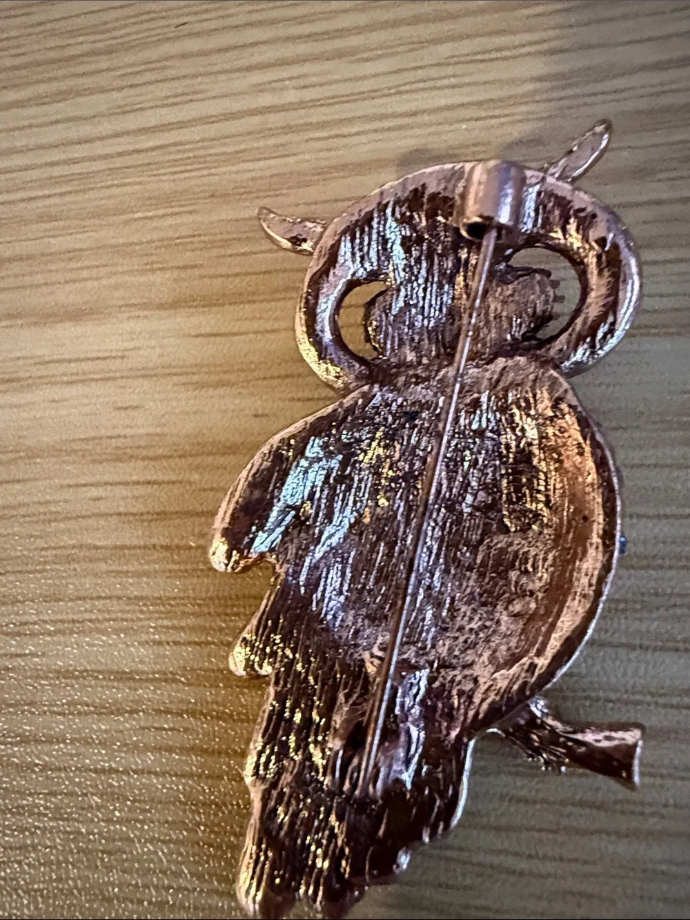 Blue and Silver Owl Brooch Trendy Crystals Lapel Pin